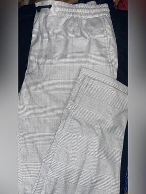 Topman Light Gray Glen Plaid Dress Pants